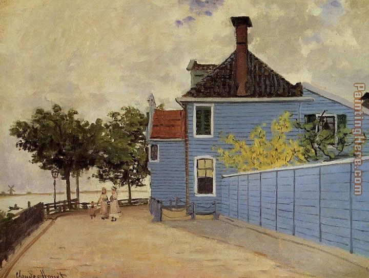 The Blue House at Zaandam painting - Claude Monet The Blue House at Zaandam art painting